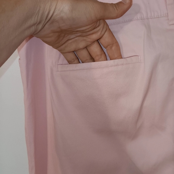 TALBOTS Women's Size 12 Super Crop Pants Pink Twill - Picture 13 of 15